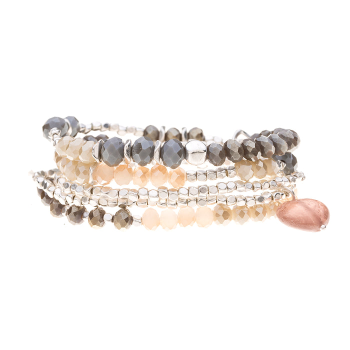 B1465 BRACELET WITH SOME SEMI PRECIOUS STONES SUPPLIED IN A POUCH