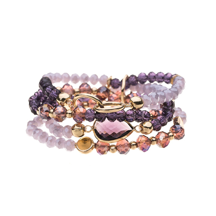 B1467PURPLE GOLD PLATED BRACELET SUPPLIED IN A POUCH