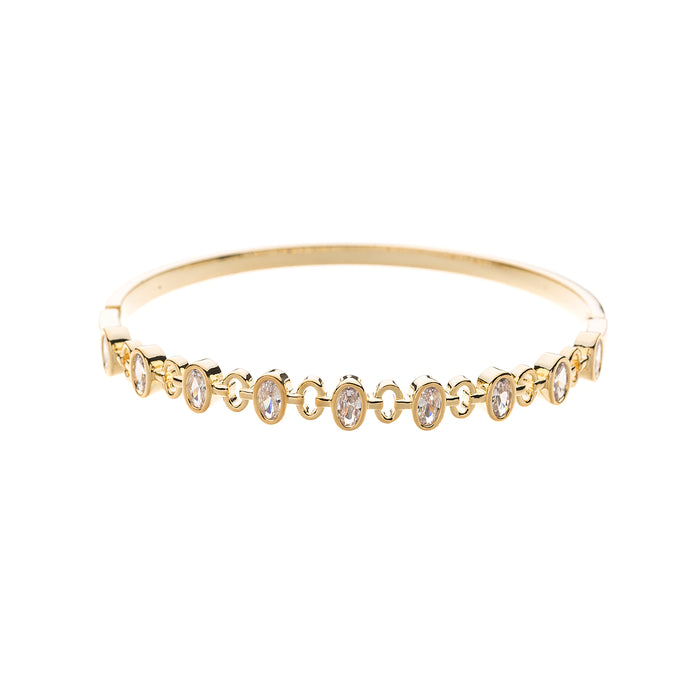 Gold Plated Cubic Zirconia Bracelet B1485GOLD