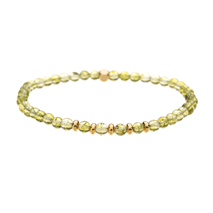 B1571 TAIWAN JADE SEMI PRECIOUS 4MM STONE BRACELET WITH A POUCH - PACK OF 2