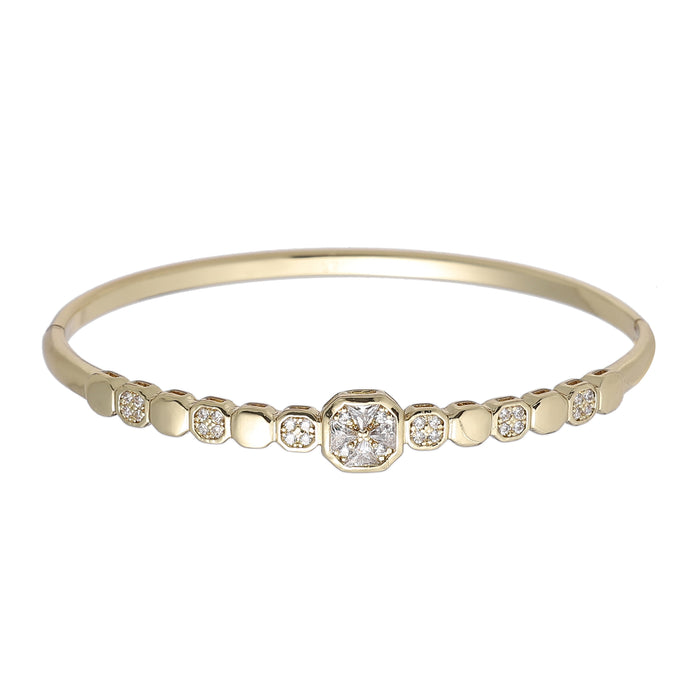 GOLD PLATED BANGLE WITH CUBIC ZIRCONIA STONES B1680