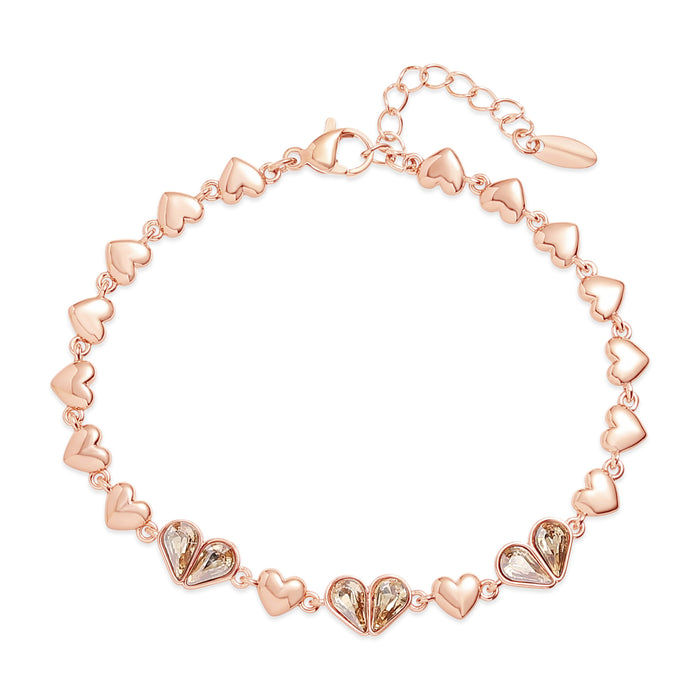 GOLD PLATED CRYSTAL BRACELET B1693