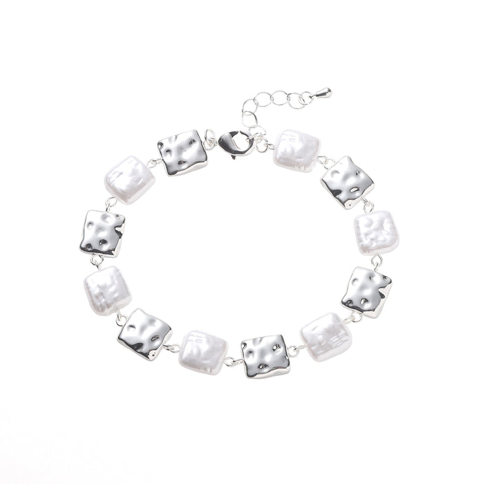SILVER PLATED PEARL BRACELET B1718