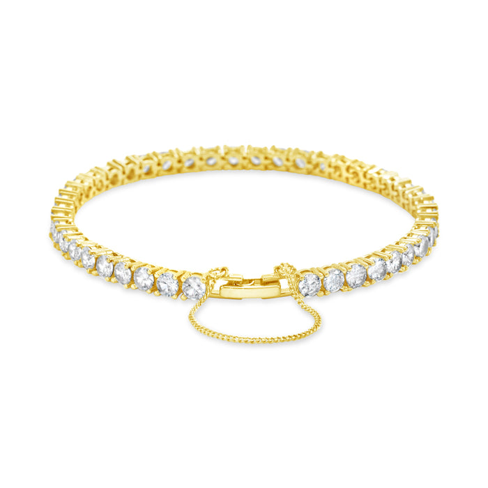 GOLD PLATED BRACELET WITH CUBIC ZIRCONIA STONES B1875GOLD