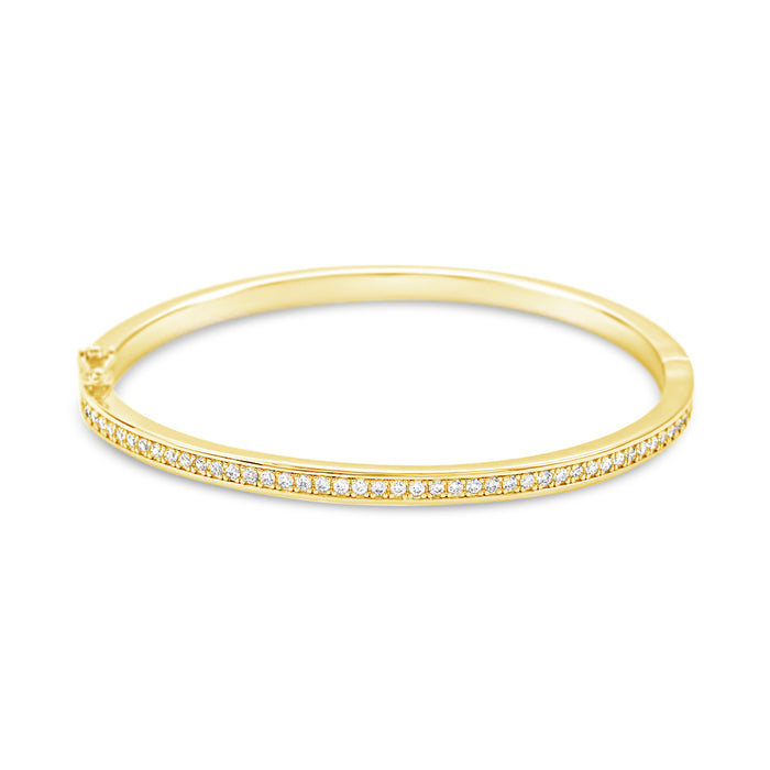 GOLD PLATED BANGLE WITH CUBIC ZIRCONIA STONES B1891GOLD