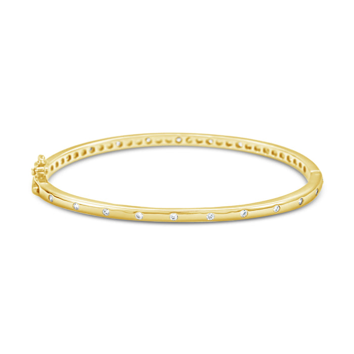 GOLD PLATED BANGLE WITH CUBIC ZIRCONIA STONES B1893