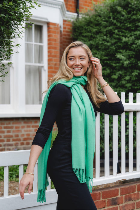 Celine Scarf colour Caribbean Green -PAS54