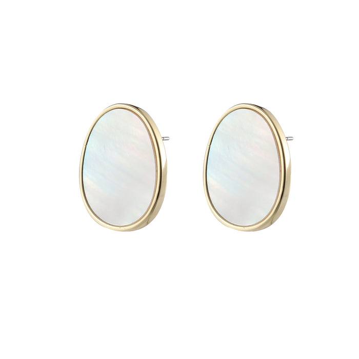 GOLD PLATED MOTHER OF PEARL  EARRINGS E1601