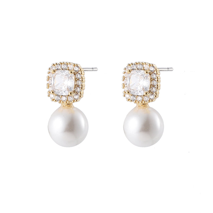 GOLD PLATED PEARL EARRINGS E1615