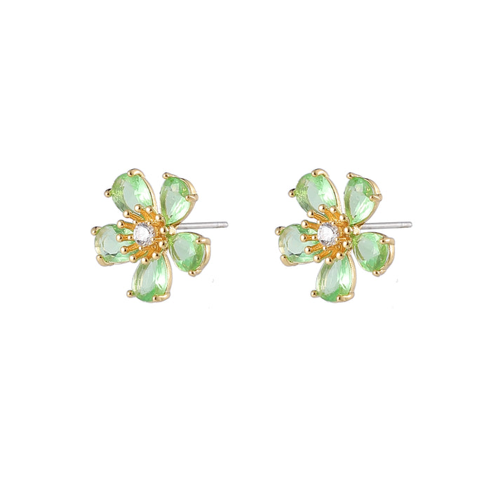 GOLD PLATED  EARRINGS WITH CUBIC ZIRCONIA STONES E1656