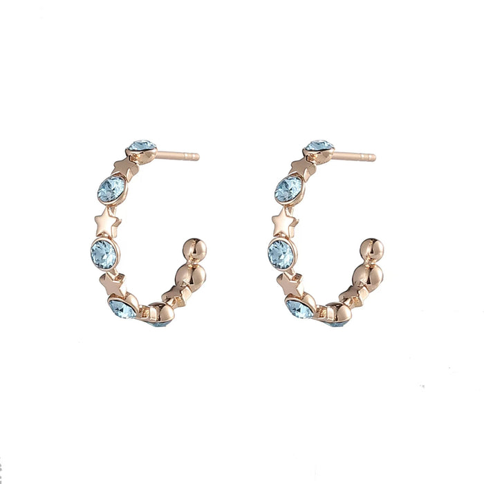 GOLD PLATED CUBIC ZIRCONIA EARRINGS E1689