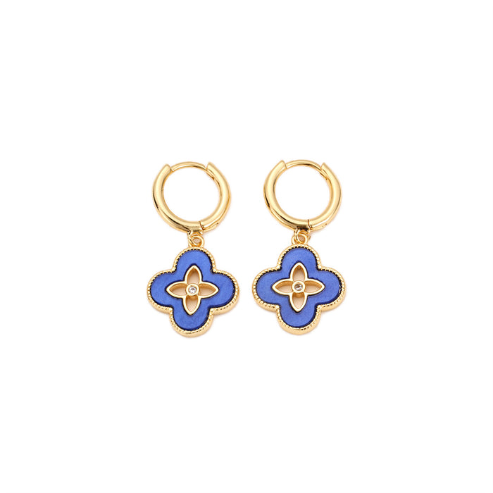 GOLD PLATED CUBIC ZIRCONIA EARRINGS E1771