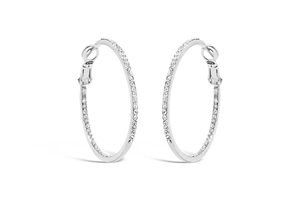 Silver Plated Hoop Earrings E18034