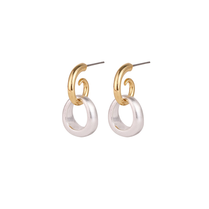 GOLD AND SILVER PLATED EARRINGS E1879
