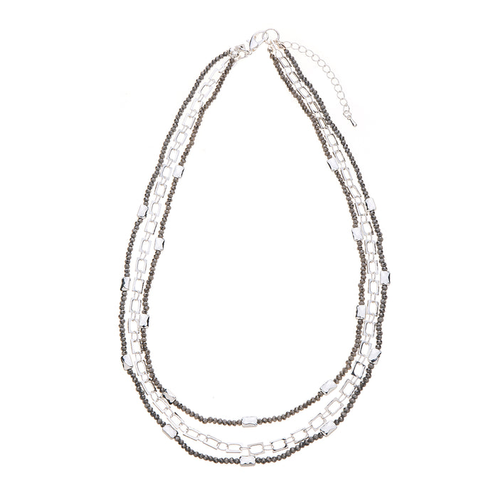 N1460 SILVER PLATED NECKLACE SUPPLIED IN A POUCH
