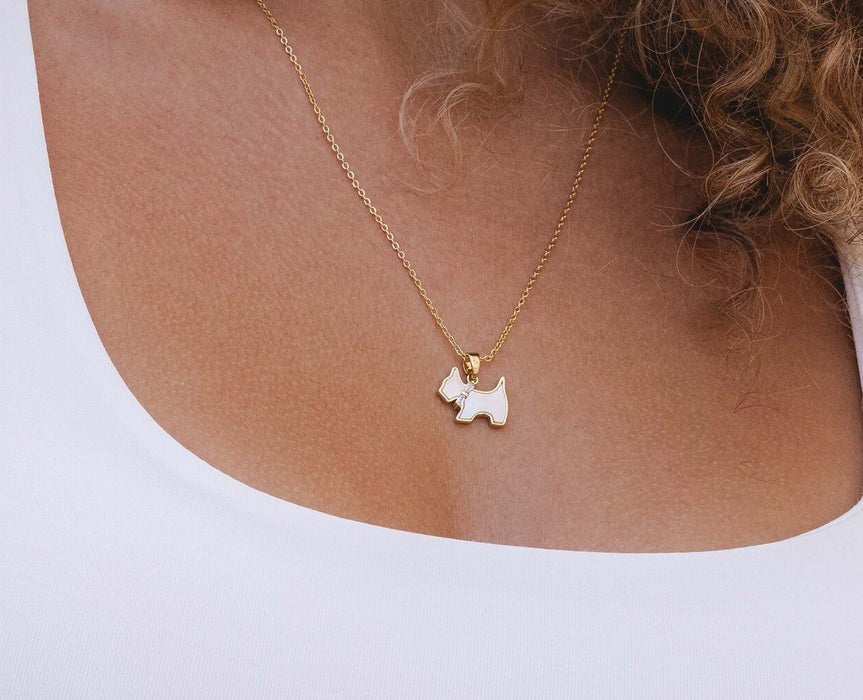 GOLD PLATED MOTHER OF PEARL NECKLACE N1629