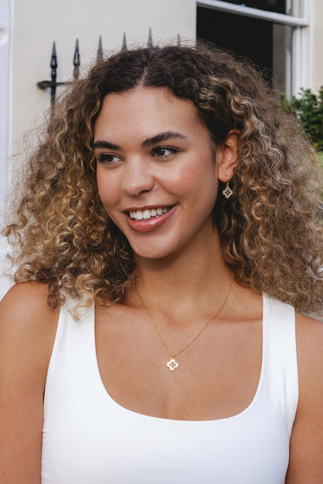 GOLD PLATED MOTHER OF PEARL NECKLACE N1631
