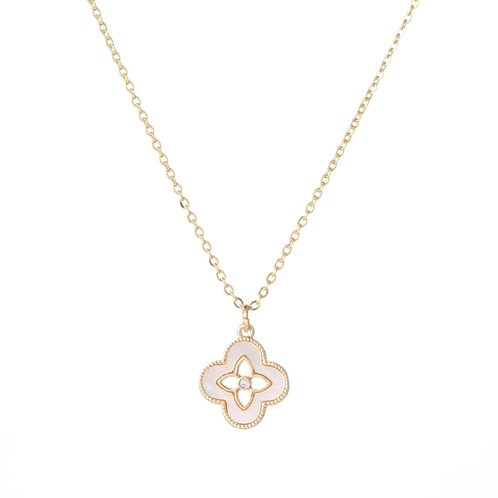 GOLD PLATED MOTHER OF PEARL NECKLACE N1631