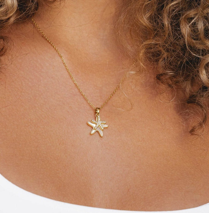 GOLD PLATED MOTHER OF PEARL NECKLACE N1669