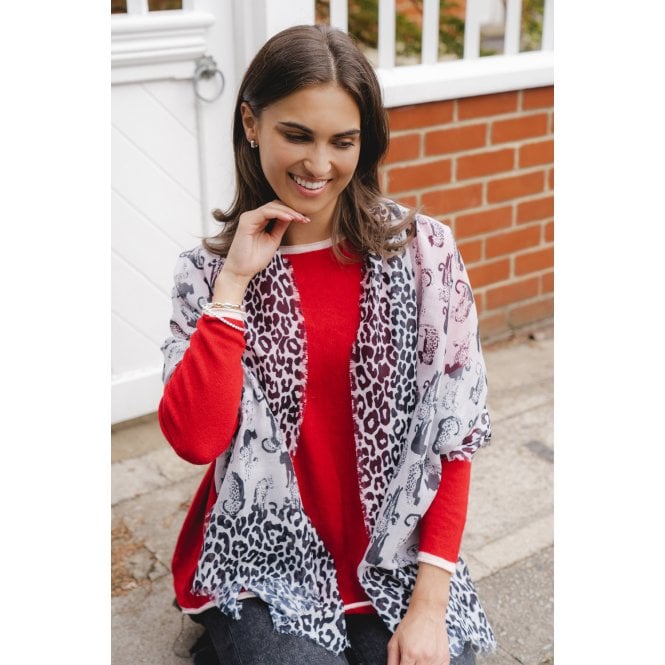 Kira' our Cashmere Mix Jumper in Red KIRA - RED