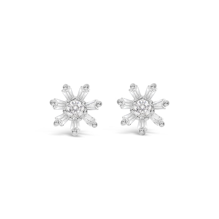 HYPOALLERGENIC SILVER PLATED EARRINGS WITH CUBIC ZIRCONIA STONES AND A FREE GIFT  BOX PACK OF 3,CODE A25