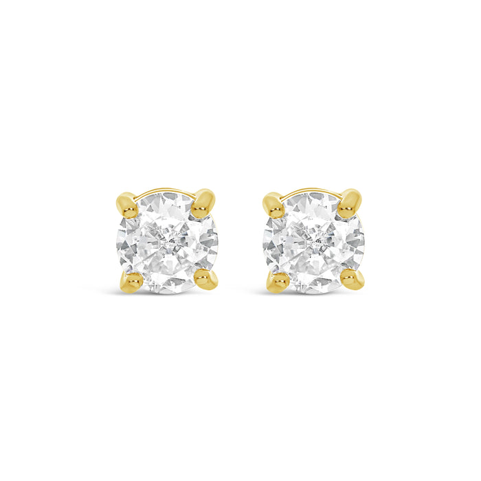 HYPOALLERGENIC 18K GOLD PLATED EARRINGS  WITH CUBIC ZIRCONIA STONES AND A FREE GIFT BOX PACK OF 3,CODE A2