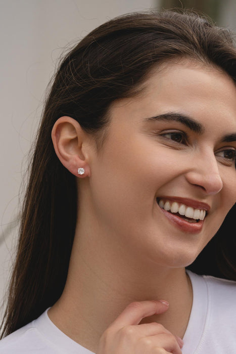 HYPOALLERGENIC SILVER PLATED EARRINGS WITH CUBIC ZIRCONIA STONES AND A FREE GIFT  BOX PACK OF 3,CODE A3