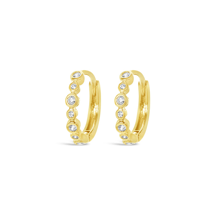 HYPOALLERGENIC 18K GOLD PLATED EARRINGS  WITH CUBIC ZIRCONIA STONES AND A FREE GIFT BOX PACK OF 3,CODE A34