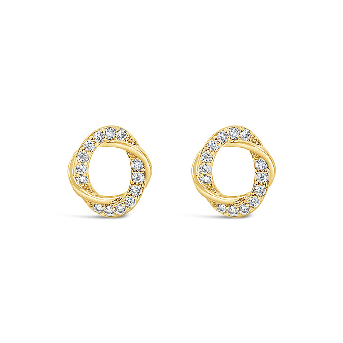 HYPOALLERGENIC 18K GOLD PLATED EARRINGS  WITH CUBIC ZIRCONIA STONES AND A FREE GIFT BOX PACK OF 3,CODE A36