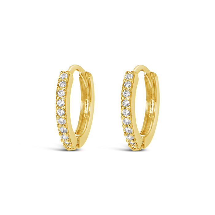 HYPOALLERGENIC 18K GOLD PLATED EARRINGS  WITH CUBIC ZIRCONIA STONES AND A FREE GIFT BOX PACK OF 3,CODE A38