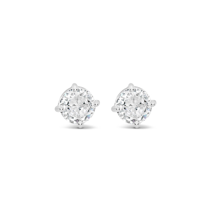 HYPOALLERGENIC SILVER PLATED EARRINGS WITH CUBIC ZIRCONIA STONES AND A FREE GIFT  BOX PACK OF 3,CODE A3