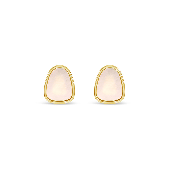 HYPOALLERGENIC 18K GOLD PLATED EARRINGS WITH MOTHER OF PEARL,COMES WITH A FREE GIFT BOX  PACK OF 3,CODE A46