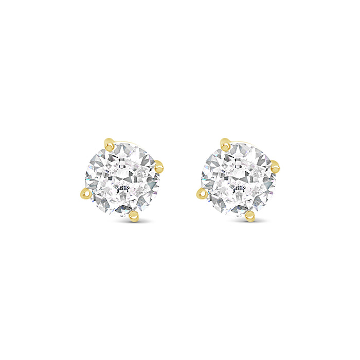 HYPOALLERGENIC 18K GOLD PLATED EARRINGS  WITH CUBIC ZIRCONIA STONES AND A FREE GIFT BOX PACK OF 3,CODE A4