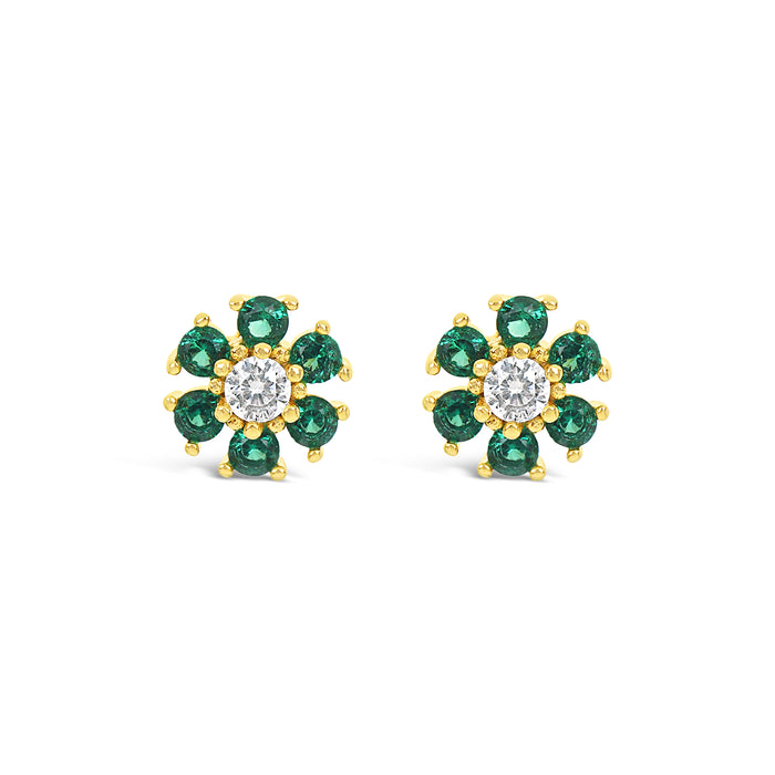 HYPOALLERGENIC 18K GOLD PLATED EARRINGS  WITH CUBIC ZIRCONIA STONES AND A FREE GIFT BOX PACK OF 3,CODE A59