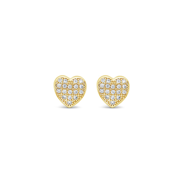 HYPOALLERGENIC 18K GOLD PLATED EARRINGS  WITH CUBIC ZIRCONIA STONES AND A FREE GIFT BOX PACK OF 3,CODE A61