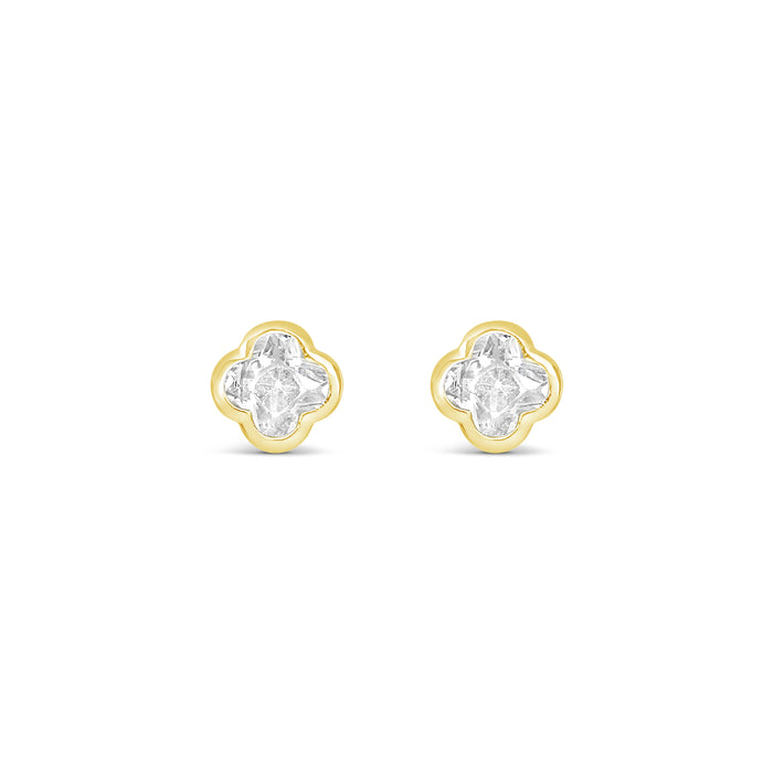 HYPOALLERGENIC 18K GOLD PLATED EARRINGS  WITH CUBIC ZIRCONIA STONES AND A FREE GIFT BOX PACK OF 3,CODE A6