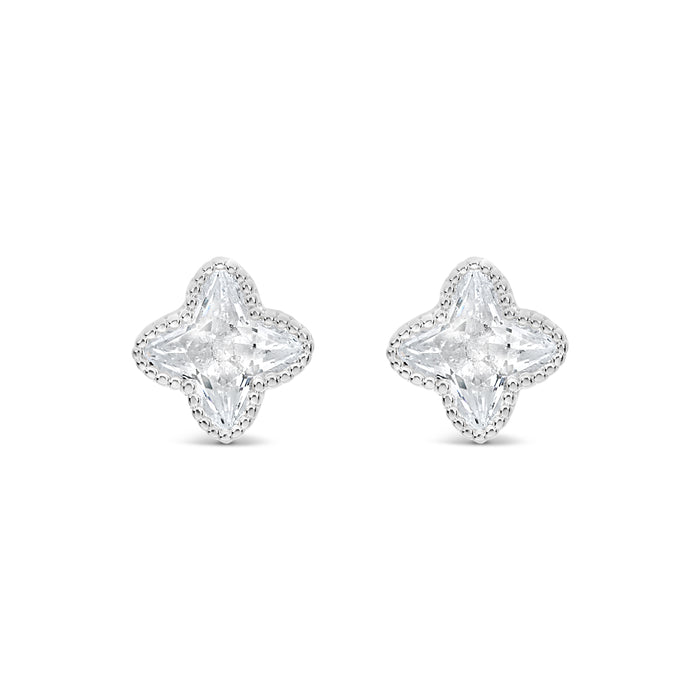 HYPOALLERGENIC SILVER PLATED EARRINGS WITH CUBIC ZIRCONIA STONES AND A FREE GIFT  BOX PACK OF 3,CODE A70
