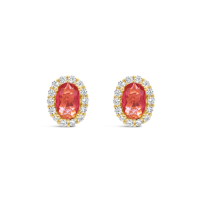 HYPOALLERGENIC 18K GOLD PLATED EARRINGS WITH CUBIC ZIRCONIA STONES AND A FREE GIFT BOX PACK OF 3,CODE A71