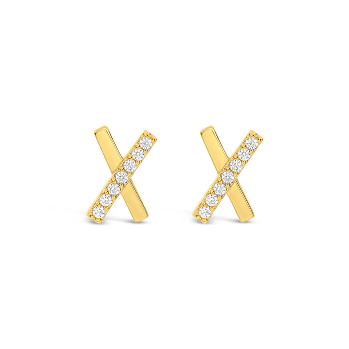 HYPOALLERGENIC 18K GOLD PLATED EARRINGS  WITH CUBIC ZIRCONIA STONES AND A FREE GIFT BOX PACK OF 3,CODE A79