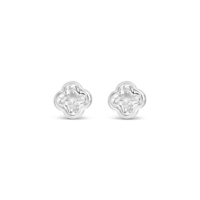 HYPOALLERGENIC SILVER PLATED EARRINGS WITH CUBIC ZIRCONIA STONES AND A FREE GIFT  BOX PACK OF 3,CODE A7