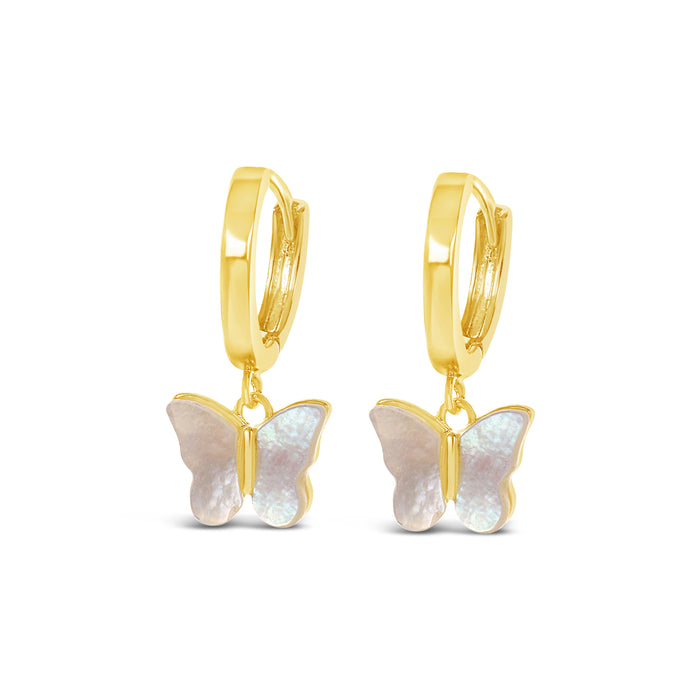 HYPOALLERGENIC18K GOLD PLATED WITH MOTHER OF PEARL AND A FREE GIFT BOX,CODE A81