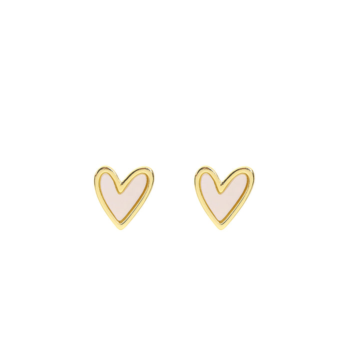 HYPOALLERGENIC 18K GOLD PLATED EARRINGS WITH MOTHER OF PEARL AND A FREE GIFT BOX ,CODE A88