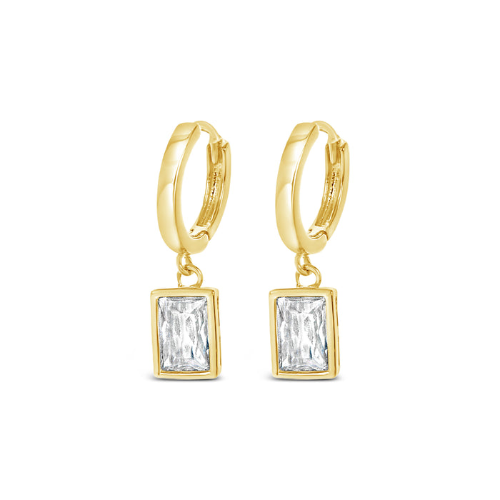 HYPOALLERGENIC 18K GOLD PLATED EARRINGS  WITH CUBIC ZIRCONIA STONES AND A FREE GIFT BOX PACK OF 3,CODE A8