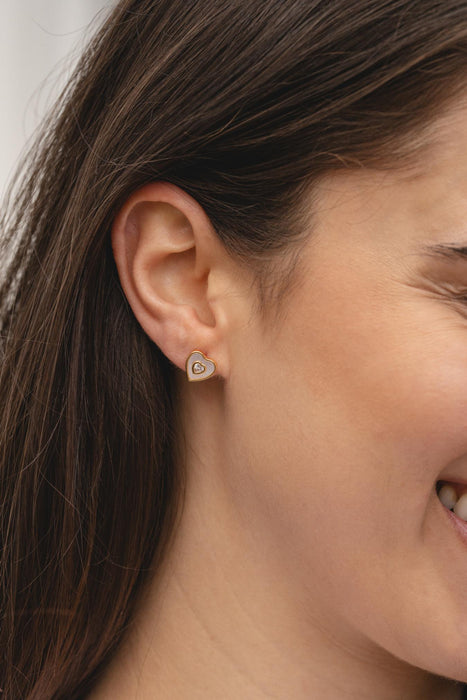 HYPOALLERGENIC 18K GOLD PLATEDEARRINGS  WITH MOTHER OF PEARL,CUBIC ZIRCONIA STONES AND A FREE GIFT BOX  PACK OF 3,CODE A92