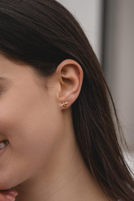 HYPOALLERGENIC 18K GOLD PLATED EARRINGS  WITH CUBIC ZIRCONIA STONES AND A FREE GIFT BOX PACK OF 3,CODE A93