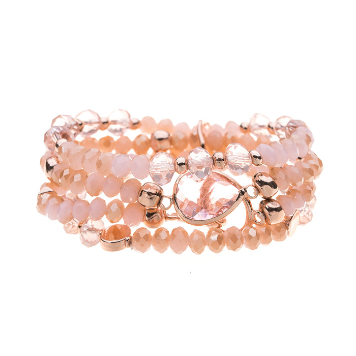 B1467PINK ROSE GOLD PLATED BRACELET SUPPLIED IN A POUCH