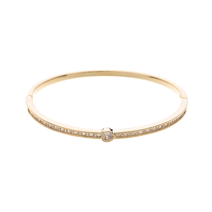 Gold Plated Cubic Zirconia Bracelet B1489GOLD