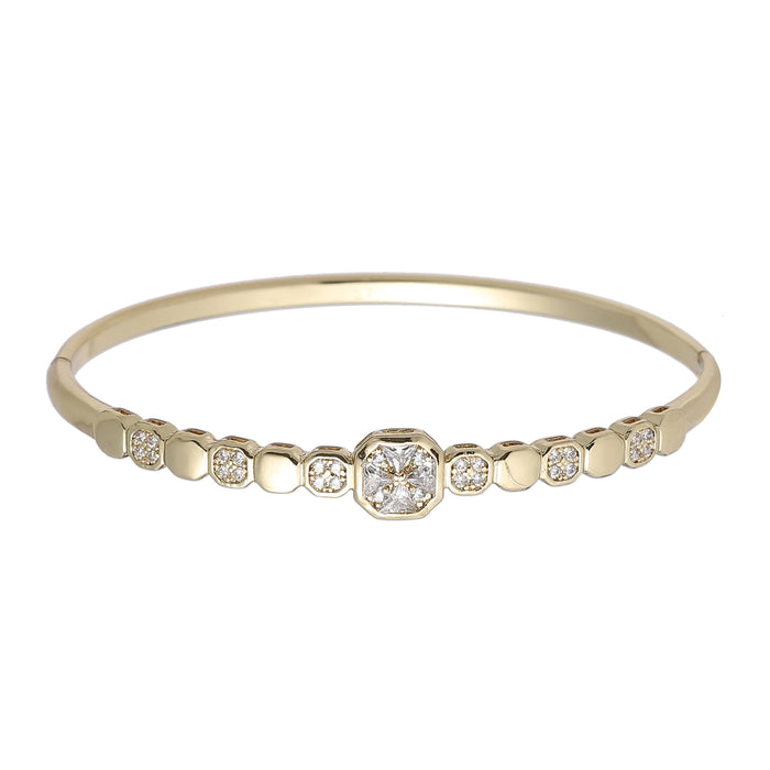 GOLD  PLATED BANGLE WITH CUBIC ZIRCONIA STONES B1680