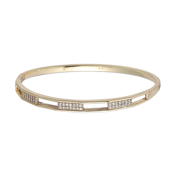 GOLD  PLATED BANGLE WITH CUBIC ZIRCONIA STONES B1681