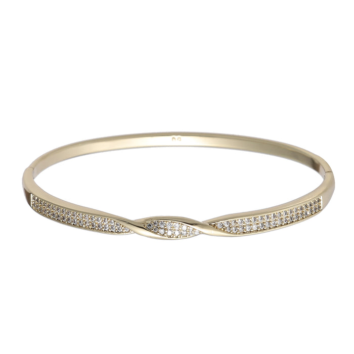 GOLD  PLATED BANGLE WITH CUBIC ZIRCONIA STONES B1682